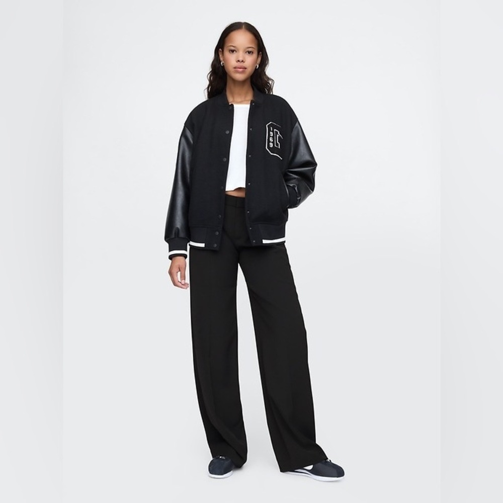 NWT! GAP Black 365 Low Rise Pleated Trousers - Size 6 TALL 🩷 #670020